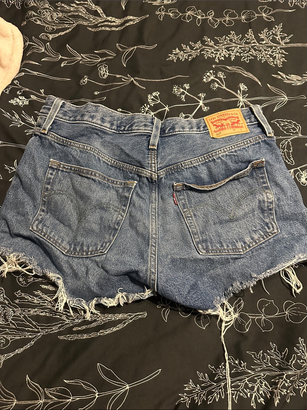 Levi's Women's Medium Blue Denim Cutoff Jean Shorts